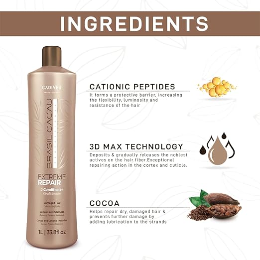 Cadiveu Brasil Cacau Extreme Repair Conditioner - 1000 ml