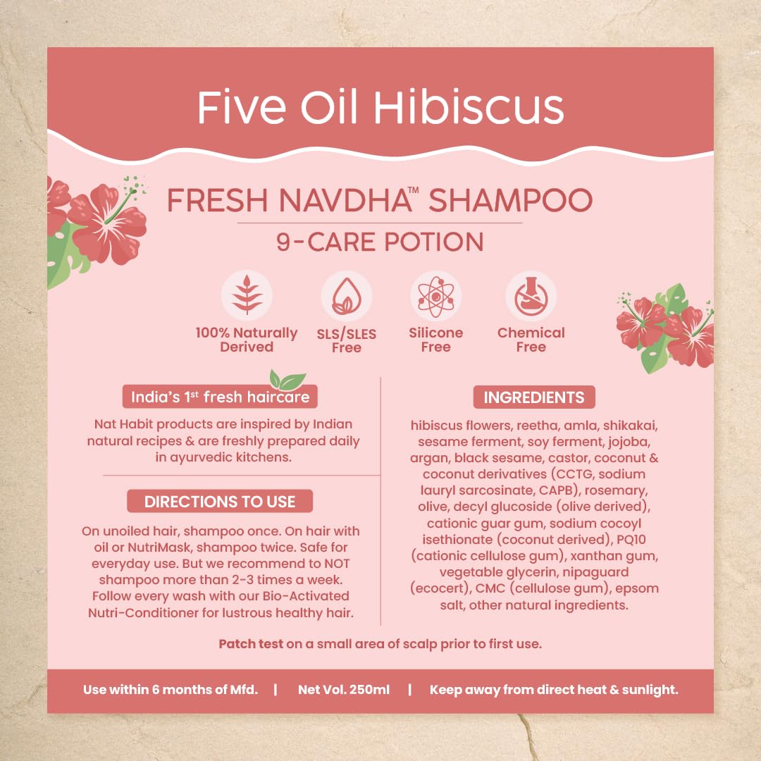 Nat Habit Navdha Hair Growth Natural Shampoo - 250 ml