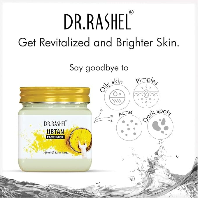Dr.Rashel Ubtan Face Pack Haldi for Glowing Skin - 380 ml