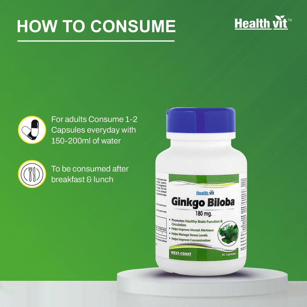 Healthvit Ginkgo Biloba 180 mg - 60 Capsules
