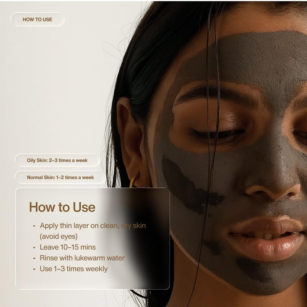 Personal Touch Facebath Jeju Volcanic Clay Mask with Colloidal Oatmeal & Glycolic Acid for Gentle Exfoliation, Skin Detox & Acne Prevention | Oily, Normal & Combination Skin | 75g