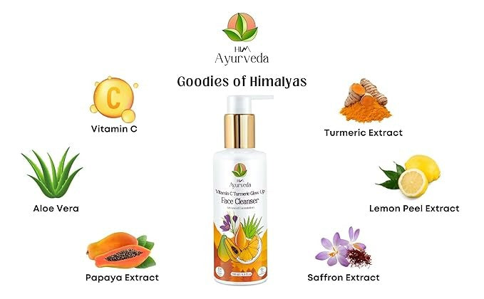 HIM Ayurveda Vitamin C Turmeric Glowup Face Cleanser - 200 ml