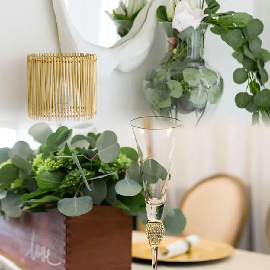 6 Pack Eucalyptus Garland Artificial Eucalyptus Leaves Table Greenery Garland Wreath Vines 2.4M