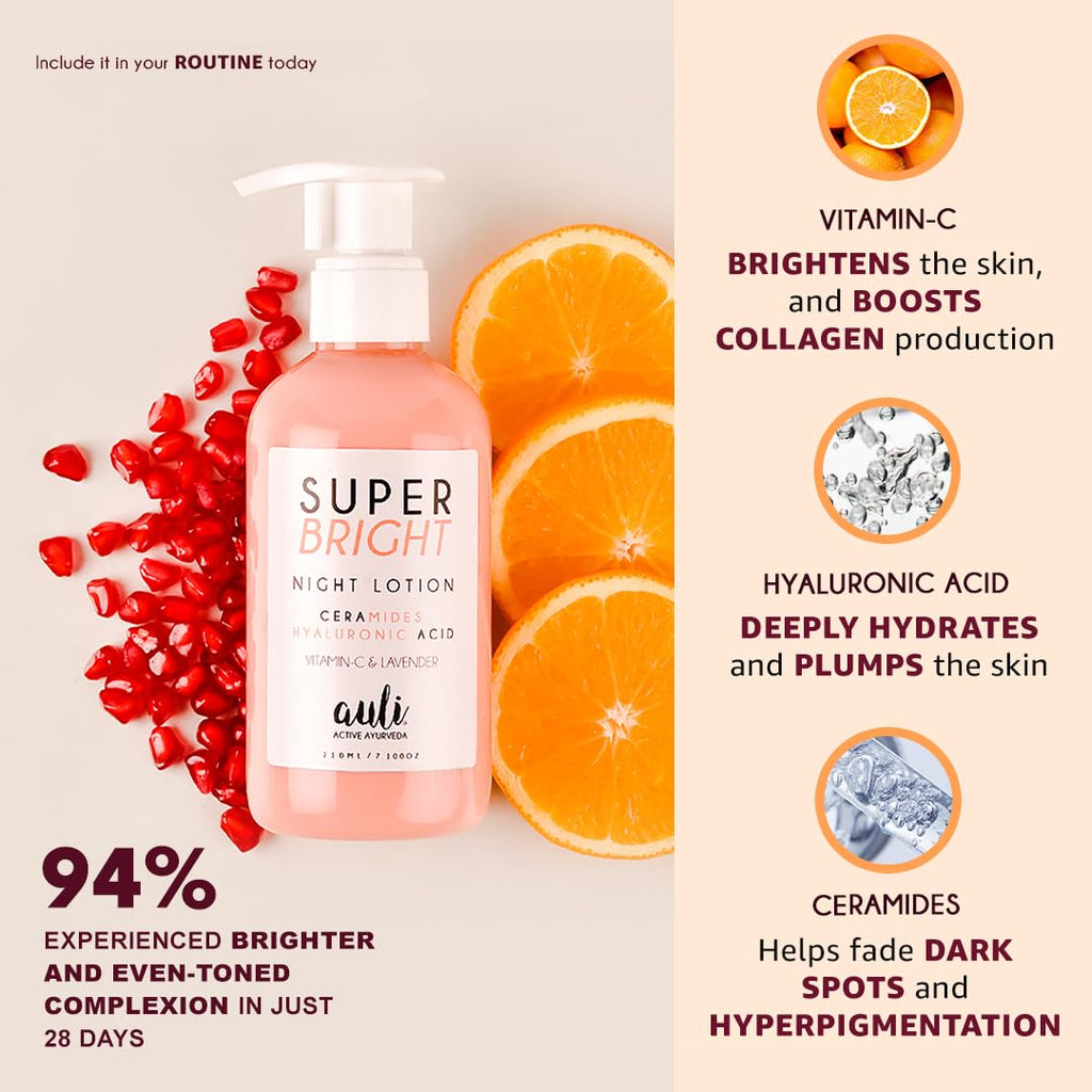 Auli Super Bright Night Lotion - 210 gms
