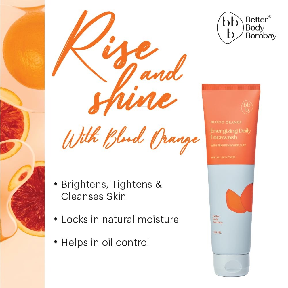Better Body Bombay Blood Orange Energizing Unisex Daily Face Wash - 100 ml (Pack of 2)
