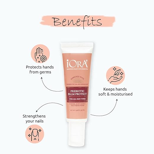 Iora Prebiotic Palm Protect Hand & Nail Balm Dry Hands - 50 gms