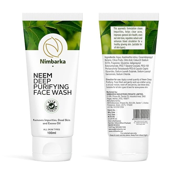Nimbarka Neem Deep Purifying Face Wash - 100 ml