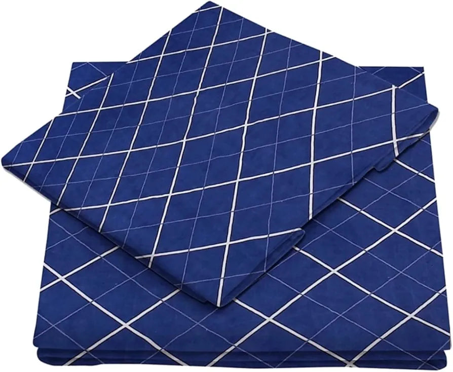 Homefab India 140 TC Microfiber Double Bedsheet with 2 Pillow Covers Royal Blue
