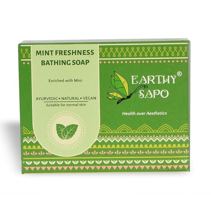 Earthy Sapo Handmade Mint Freshness Bathing Soap - 100 gms