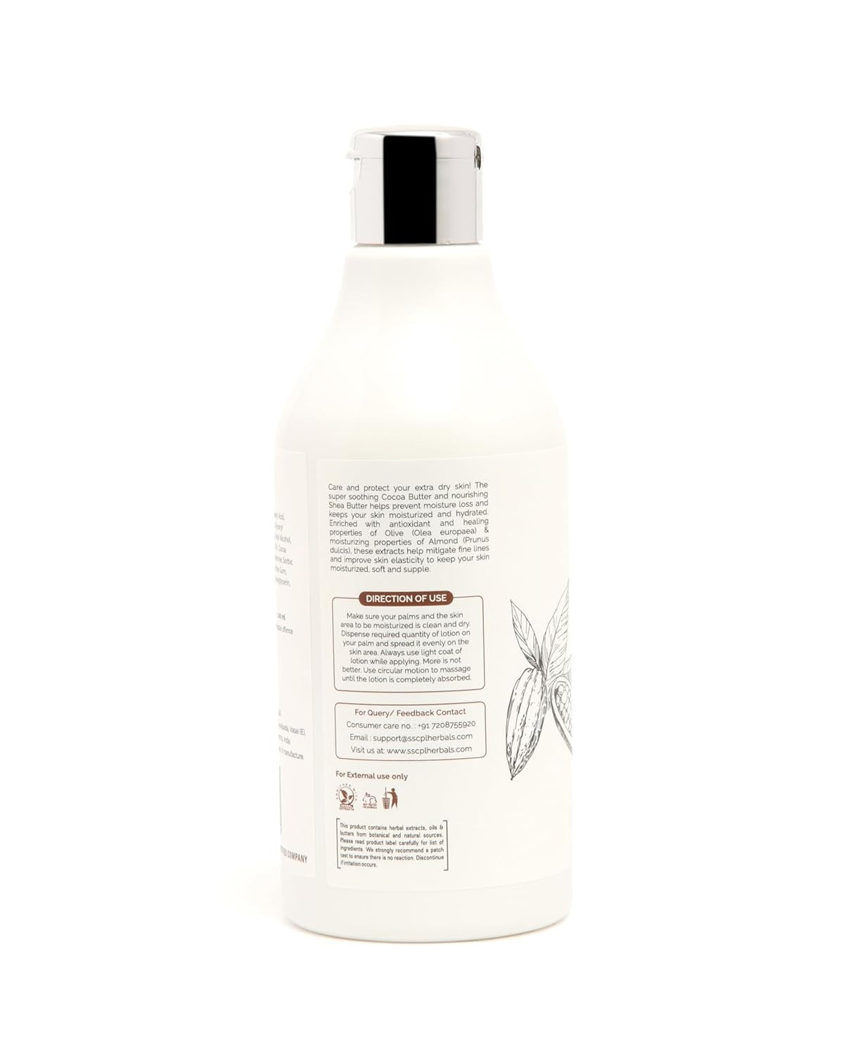 Sscpl Herbals Cocoa and Shea Butter Deep Moisturizing Lotion - 200 ml (Pack of 2)