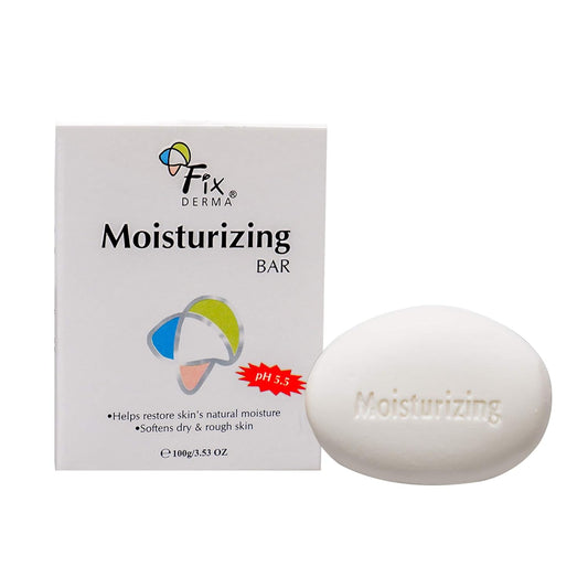 Fixderma Moisturizing Bar Soap for Dry and Rough skin | Hypoallergenic | Atopic Dermatitis Bar | Safe for All Skin Types | Provides Soft & Supple Skin- 100g