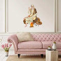 Rangoli White Glossy Vinyl Wall Sticker Premium Self-Adhesive Waterproof Parent-6 Design-1