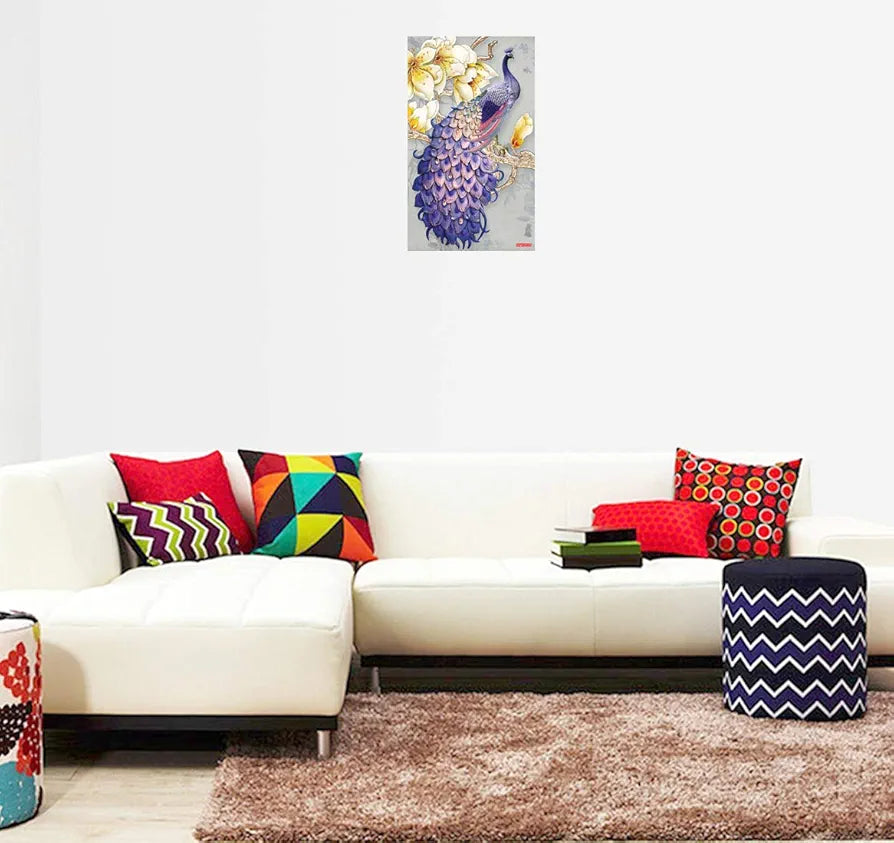 Rangoli Peacock Wall Sticker 12x18 Sheet – Elegant Self Adhesive Design-3