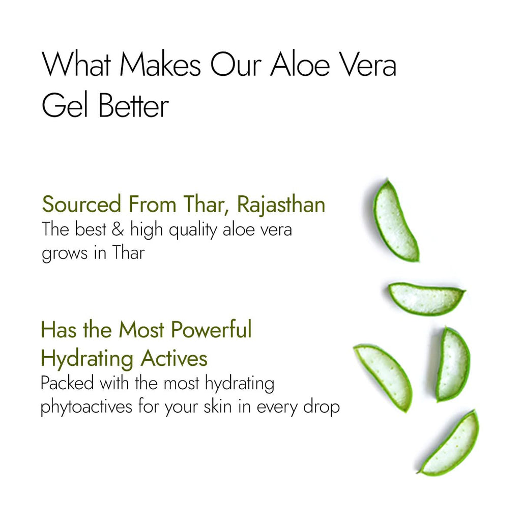 Kapiva Pure Aloe Vera Skin Gel For Face & Hair | Hydrating, Moisturizing, Soothing Skin | Multipurpose Gel