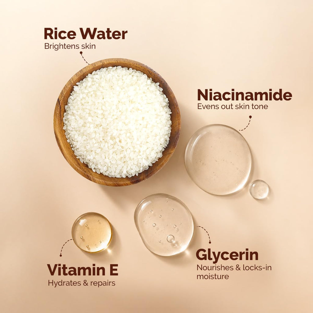 Mamaearth Rice Dewy Bright Foam Scrub with Rice Water & Niacinamide for Glass Skin Glow- 100 g 100 % Soap Free Foam Scrub | Enriched with Rice Water and Niacinamide | Gently Exfoliates to Give Glass Skin Glow | Made Safe Approved