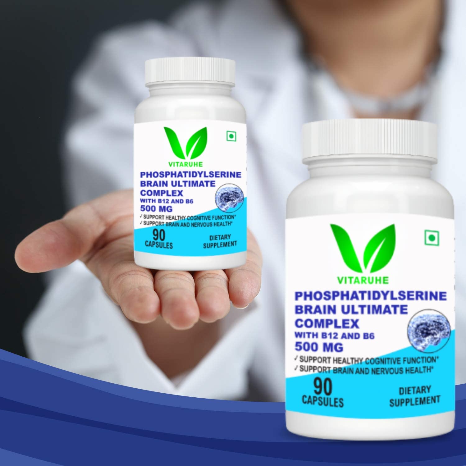VitaruheÂ® Phosphatidylserine Brain Ultimate Complex 500 Mg Per Serving 90 Vegetarian Caps (Verified For Active Components)