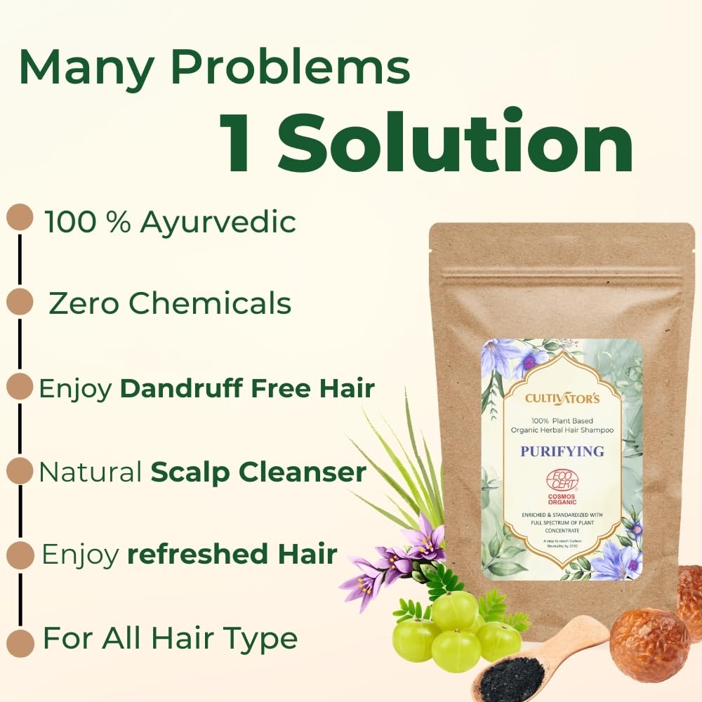 Cultivator's Purifying Organic Natural Hair Shampoo - 250 gms