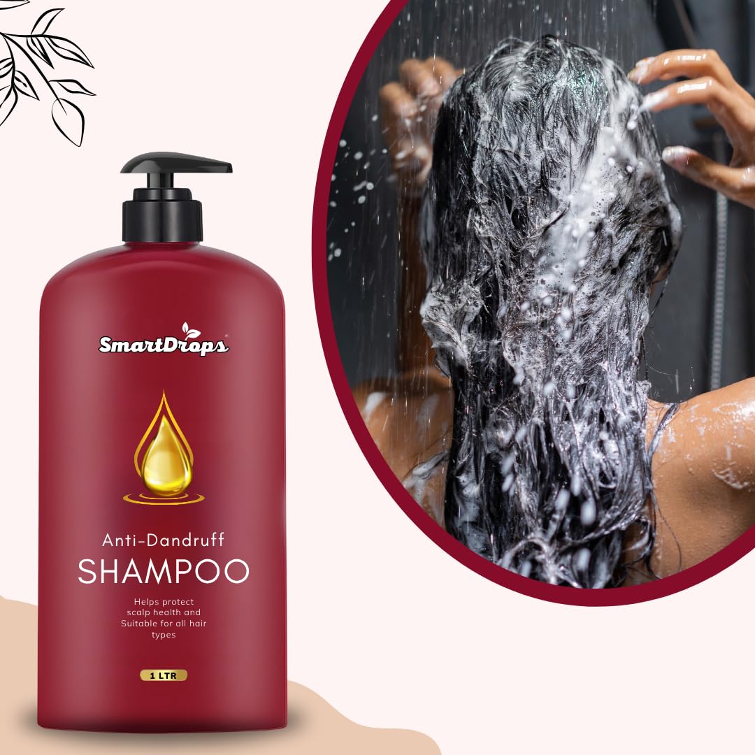 Smartdrops Keratin Shampoo for Women | Shampoos 1 litre | Keratin Shampoo | Smooth Scalp Shampooo | Fresh Blend for Daily Hair | Anti dandruff shampooo for women and men | Suitable for Regular Hair Wash and Scalp Care (1 L)