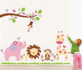 Decals Design Baby Cartoon Animal Kingdom Kids Room Wall Sticker Multicolour
