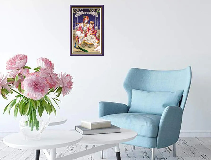 Rangoli MDF Wall Stick Decorative Panel 12x18 Wall Art P-1 Design-4
