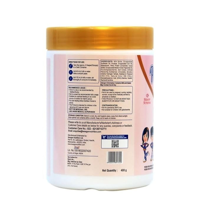 Pediagold Sucrose Free Nutrition for Children Premium Chocolate Powder - 400 gms