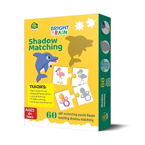 The Book Tree Bright Brain Shadow Matching 60 30 Sets Piece Jigsaw Puzzle for Preschoolers