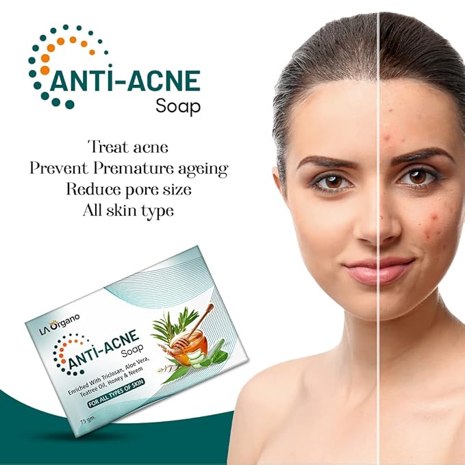 La Organo Anti Acne Soap - 75 Gms | Pack of 2