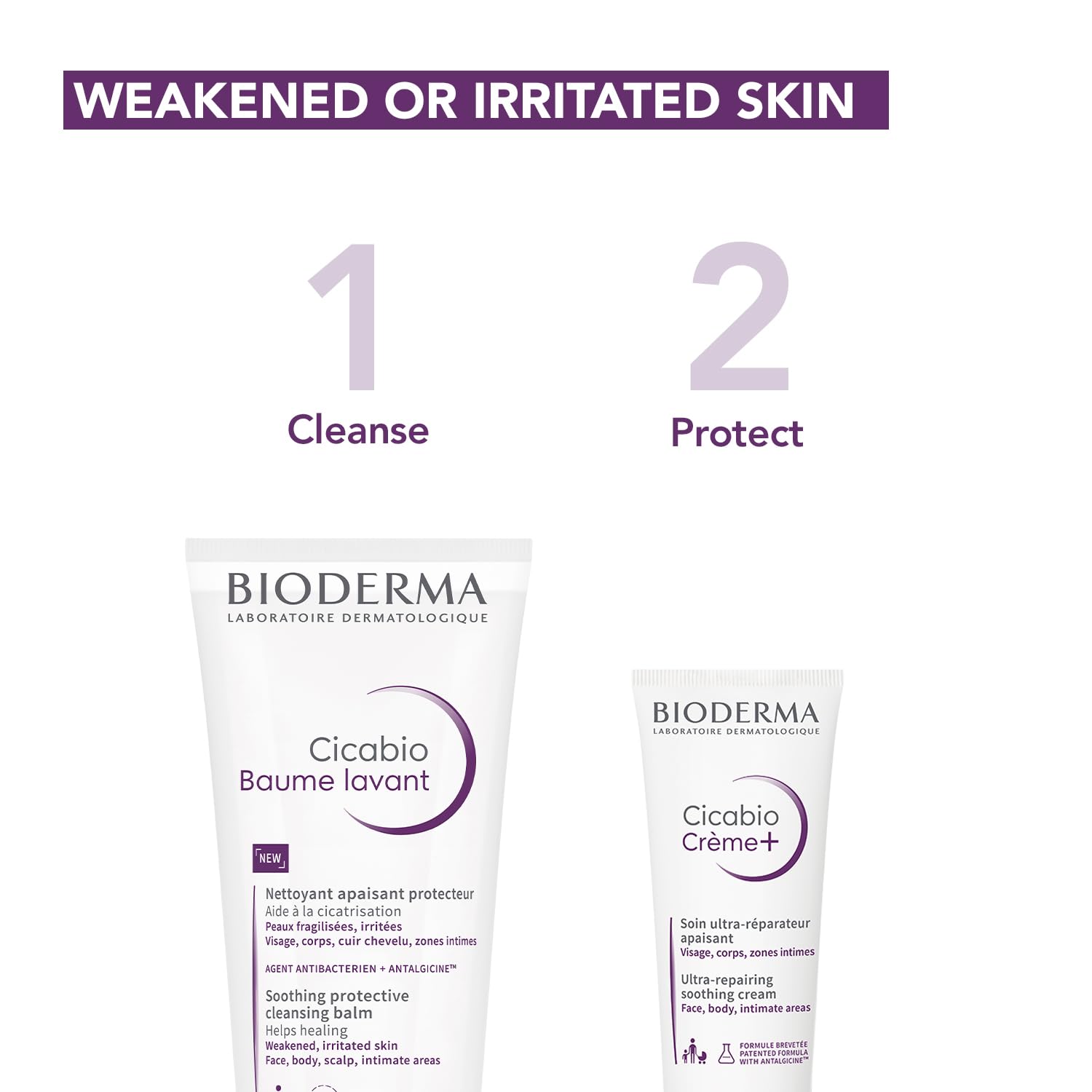 Bioderma Cicabio Baume Lavant Cleansing Balm for Weakened and Irritated Skin