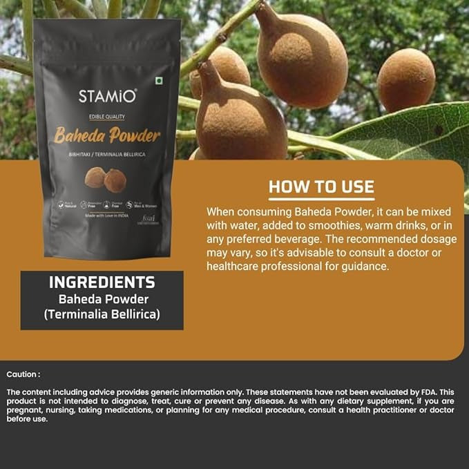 Stamio Baheda Fruit Powder - 250 gms