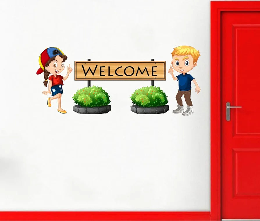 Decal O Decal Vinyl Welcome Wall Tile Fridge Sticker Multicolour 27.55 x 0.39 x 11.81 Inches