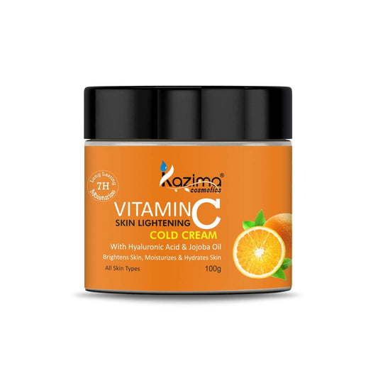 KAZIMA VITAMIN-C SKIN LIGHTENING COLD CREAM (100g) with Hyaluronic & Jojoba Oil