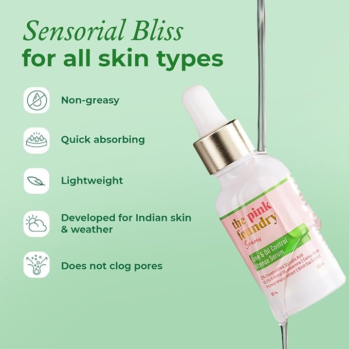 The Pink Foundry Acne & Oil Control Intense Serum With 2% Encapsulated Salicylic Acid - 30 Ml