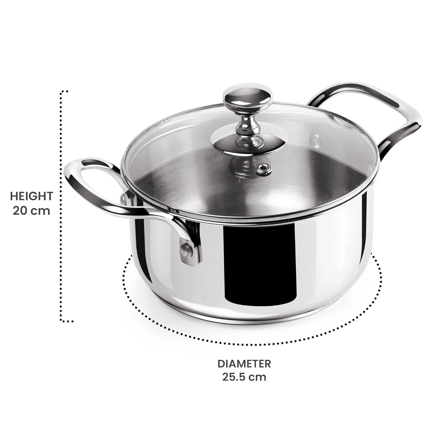 Milton ProCook Tri-Ply Stainless Steel Casserole with Lid