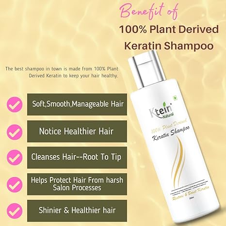 Ktein Natural Plant Derived Keratin Shampoo - 200 ml