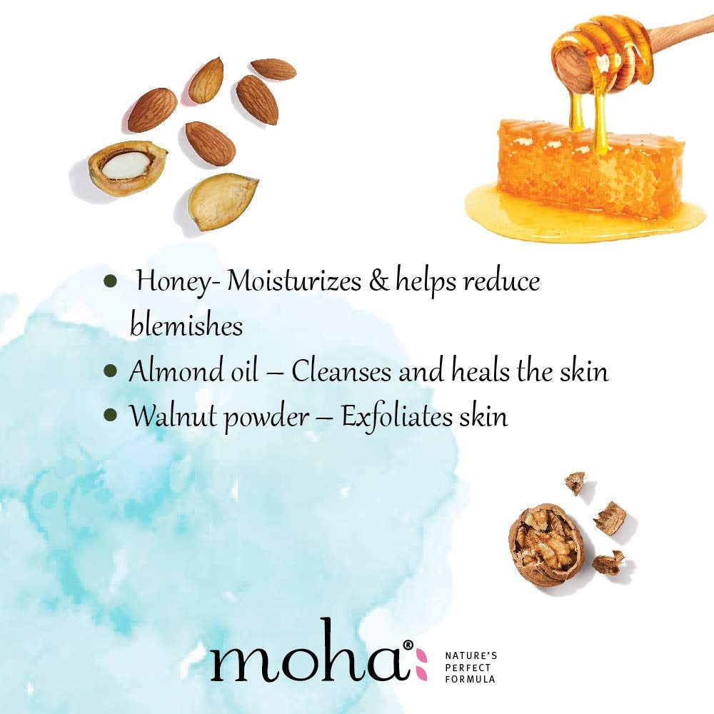moha: Scrub Soap For Soft Hydrate & Nourished Skin - 100 gms (Pack of 3)
