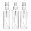 nsb herbals 100 ml Transparent Plastic Empty Refillable Reusable Fine Mist Spray Bottle Container For Sanitizer, Perfume, Rose Water, Travel, Home Care, Other Diy (Pack Of 3)