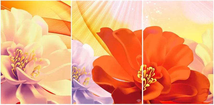 Rangoli MDF 3 Pcs Wall Poster 12x18 Inch Decorative Wall Art P-4 Design-17