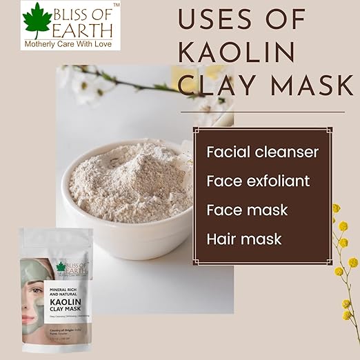 Bliss of Earth White Kaolin Clay Powder - 100 gms