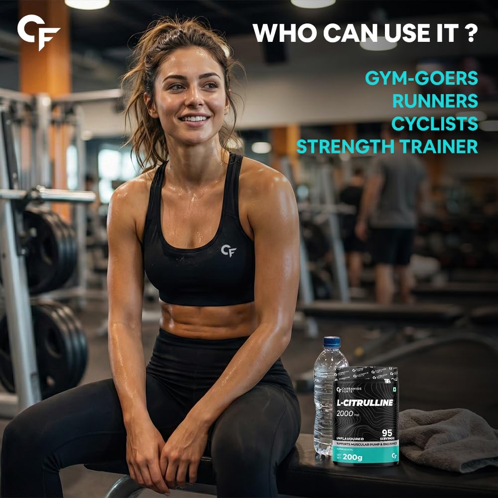 Carbamide Forte L Citrulline Powder 2000mg | pre workout Supplement for men & Women | L Citrulline Malate Powder | 2000mg 100 Unflavored Servings