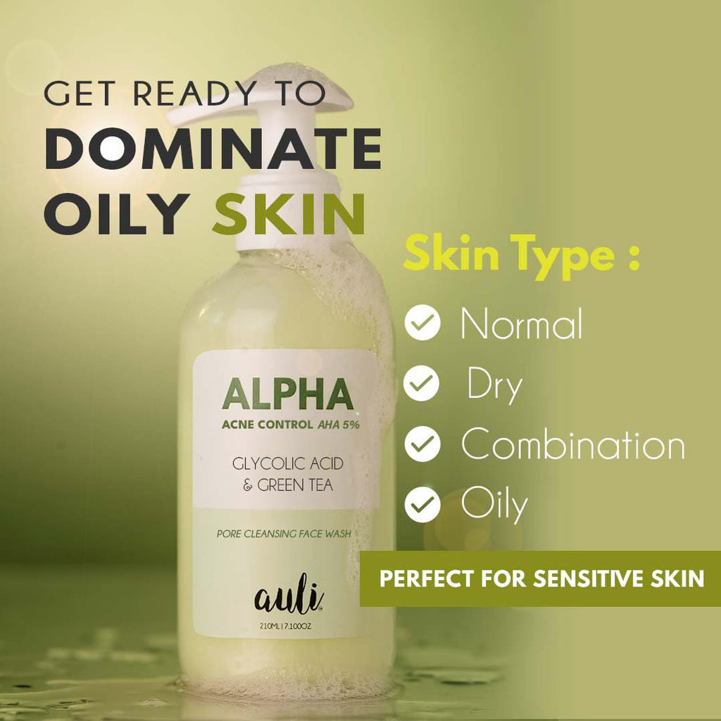 Auli Lifestyle Alpha Glycolic Acid 5% & Green Tea - 210 ml