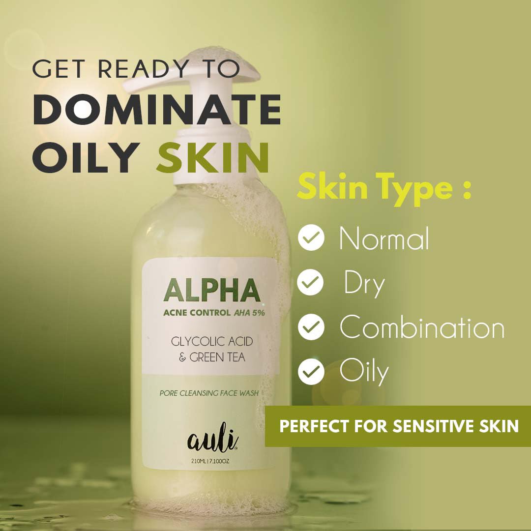 Auli Lifestyle Alpha Glycolic Acid 5% & Green Tea - 210 ml