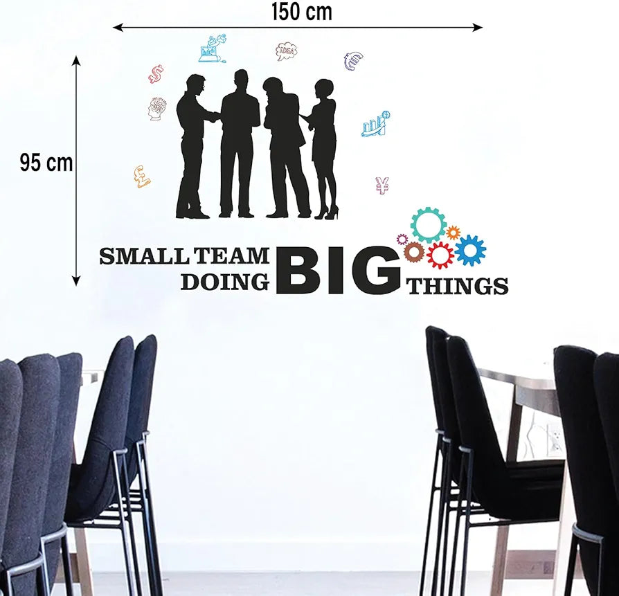 StickMe Small Team Doing Big Things Office Inspirational Motivational Quotes Wall Sticker Large - 150 x 90 cm