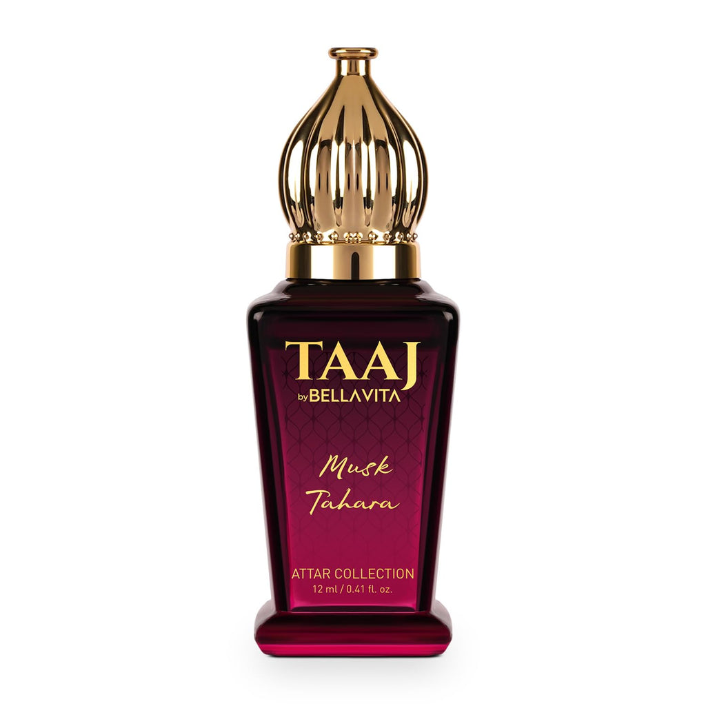 BELLAVITA TAAJ Musk Tahara Unisex Long Lasting Attar for Man and Woman 12ml | Sweet & Floral Long Lasting Fragrance | Non-Alcoholic Roll On
