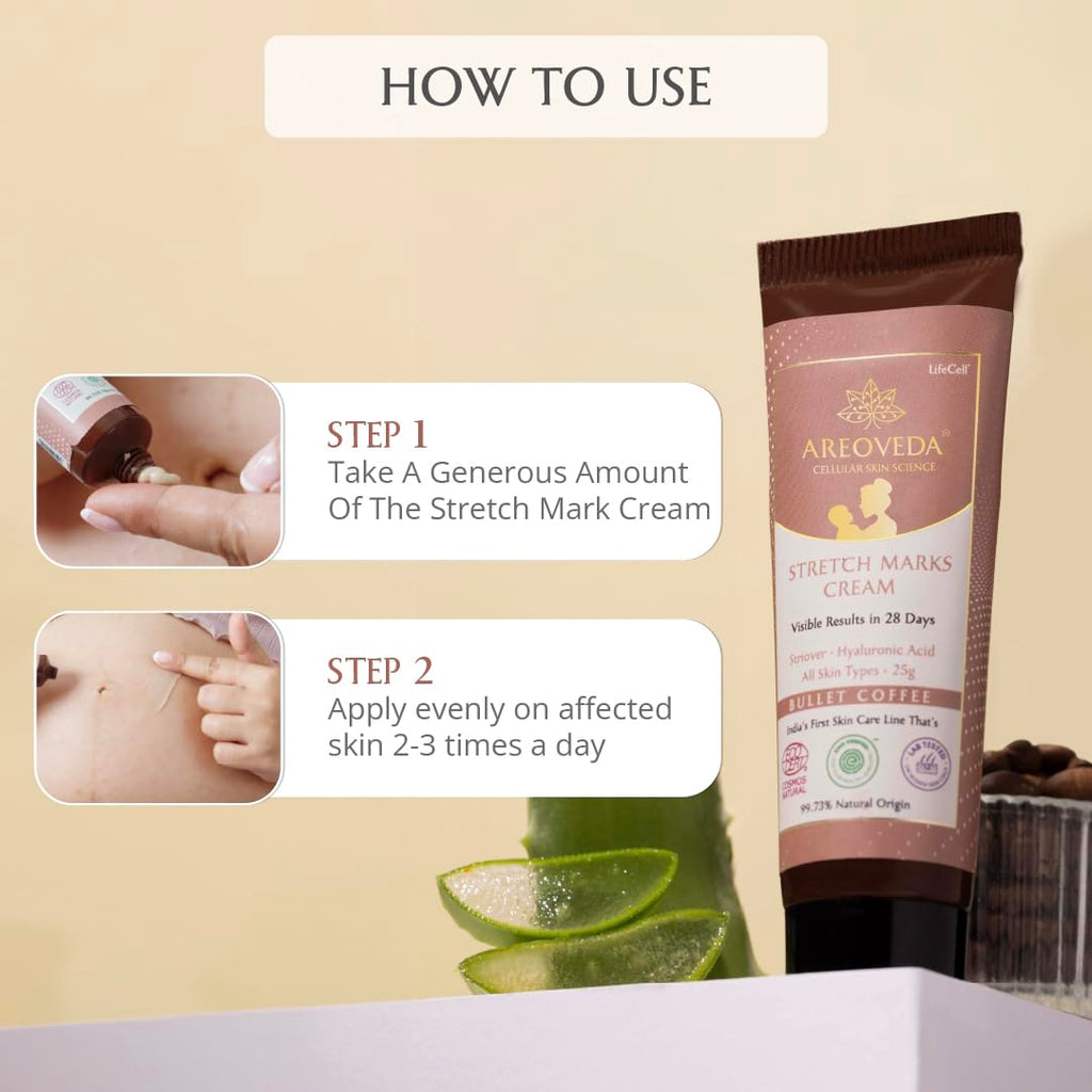 AreoVeda Stretch Mark Cream for Old & New Marks - 25 gms