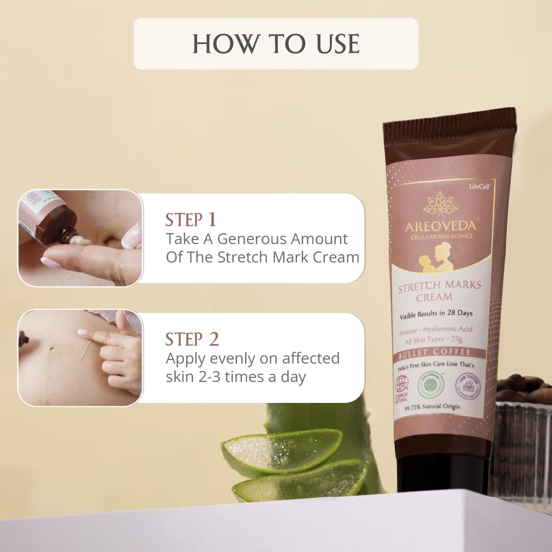 AreoVeda Stretch Mark Cream for Old & New Marks - 25 gms