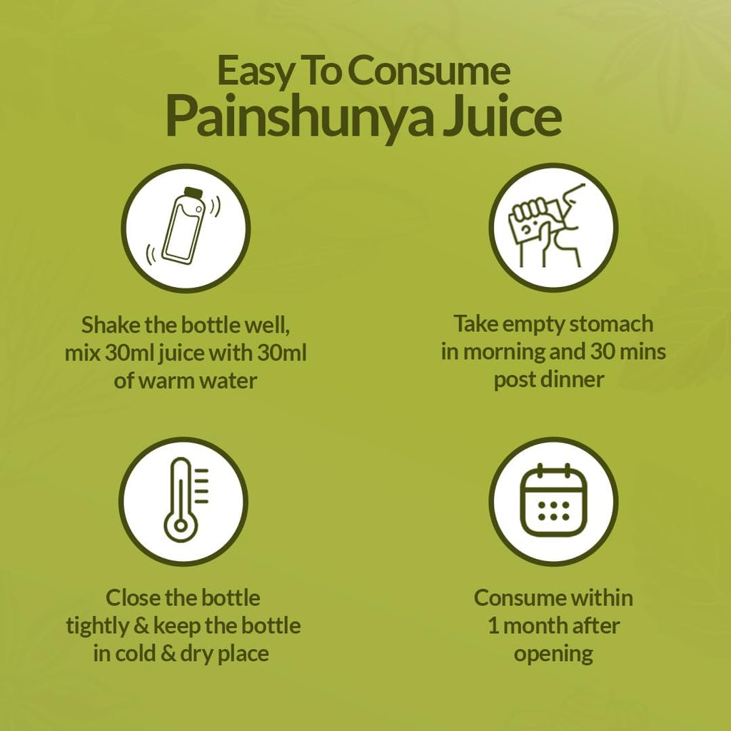 Krishna's Painshunya Juice â€“ Enriched With 12 herbs - Ayurvedic Herbal Juice for Joint Pain Relief & Body Comfort - 1000 ml