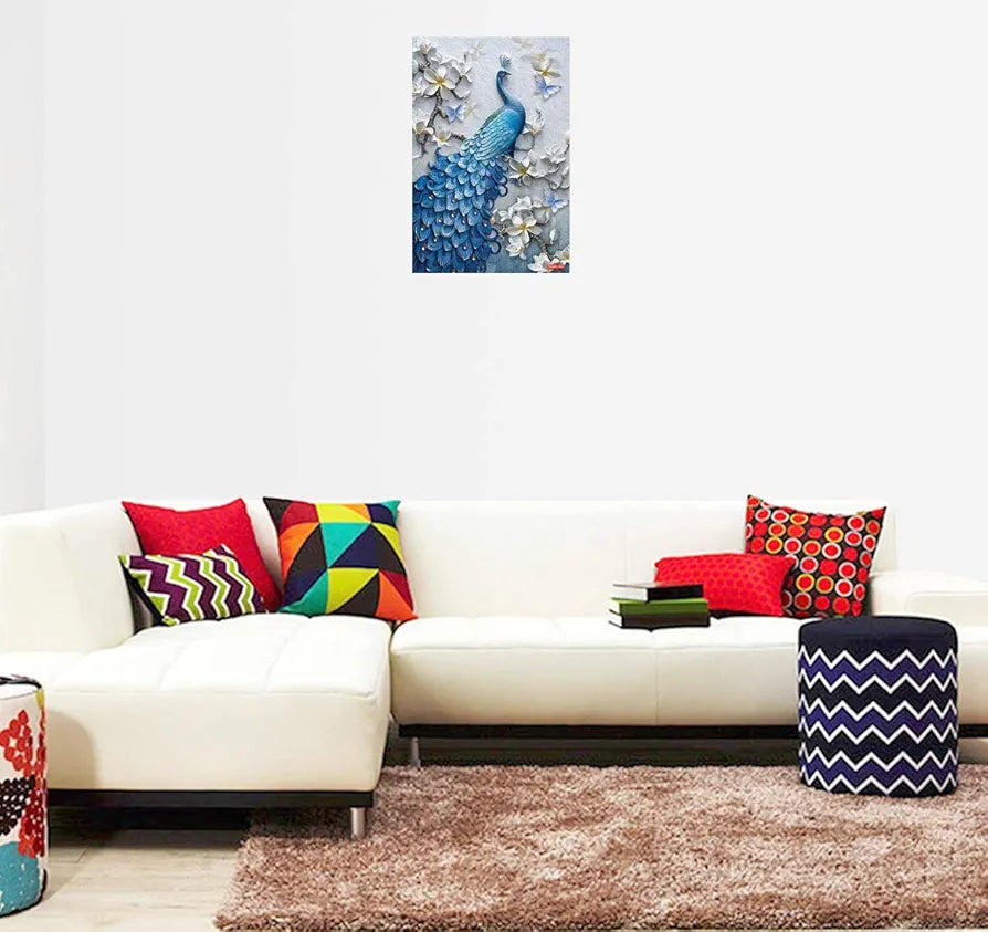 Rangoli Peacock Wall Sticker 12x18 Sheet – Elegant Self Adhesive Design-5