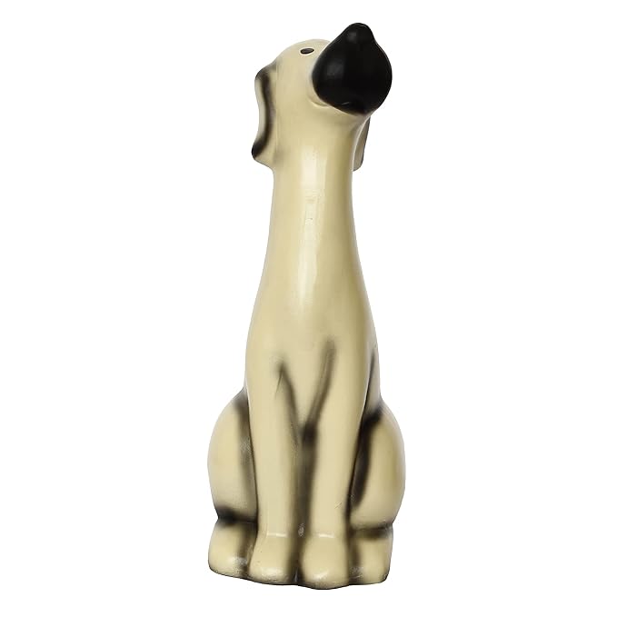 Ecraftindia Sitting White Dog Handcrafted Polyresin Decorative Showpiece