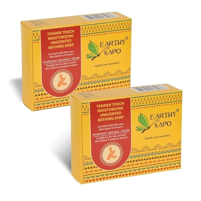 Earthy Sapo Handmade Tender Touch Bathing Soap - 100 gms (Pack of 2)