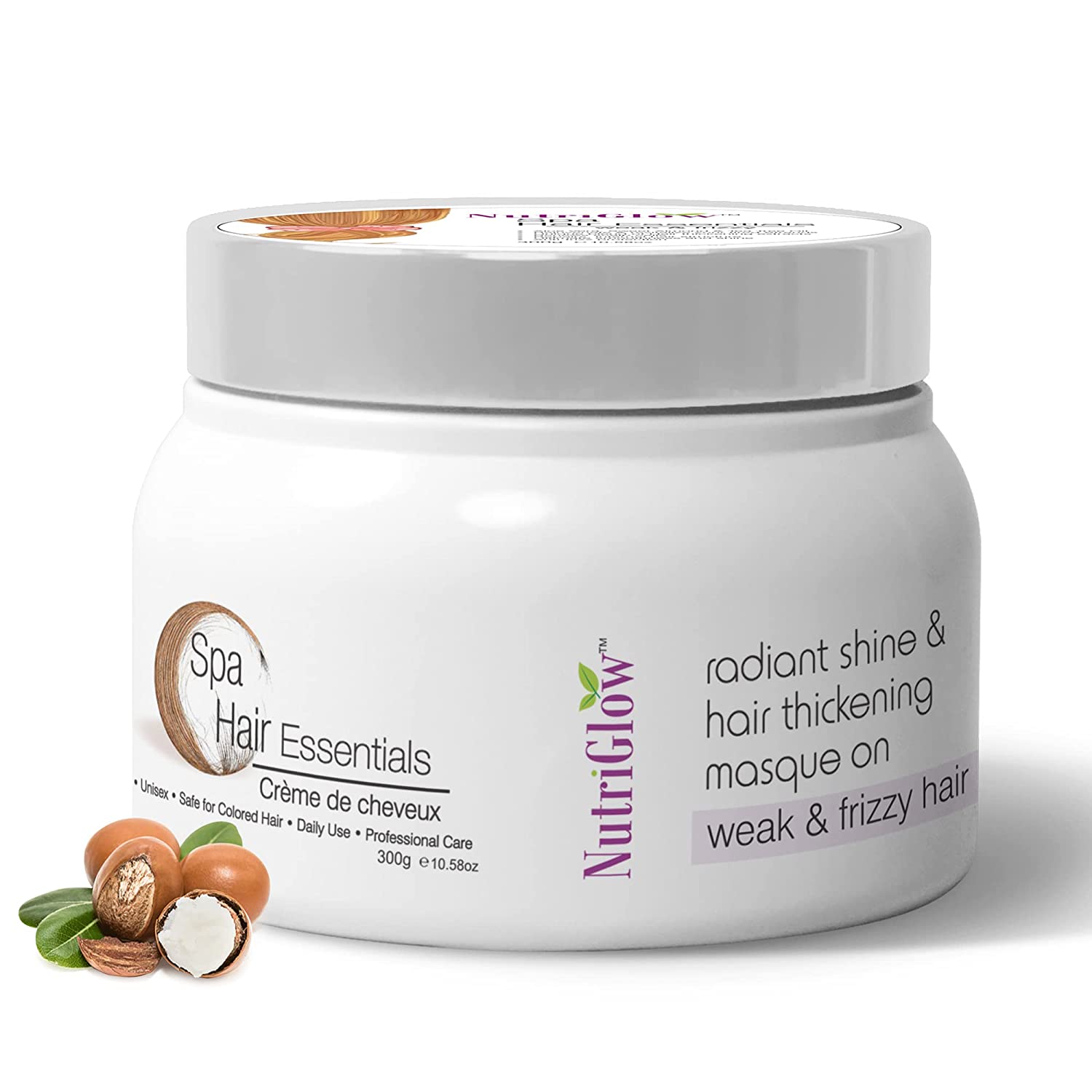NutriGlow Hair Spa Cream with Damage Reverse & Moisture Lock Formulation for Dry & Damaged Hair - 300 gms